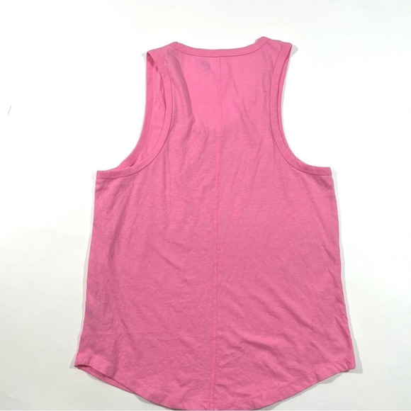 J Crew Longline Layering Tank Top Slub Cotton Pink Size Small - Picture 2 of 7